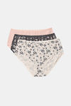 Marks & Spencer Medium Rise Full Coverage Hipster Panty (Pack of 3) - Multicolor — thumbnail 1